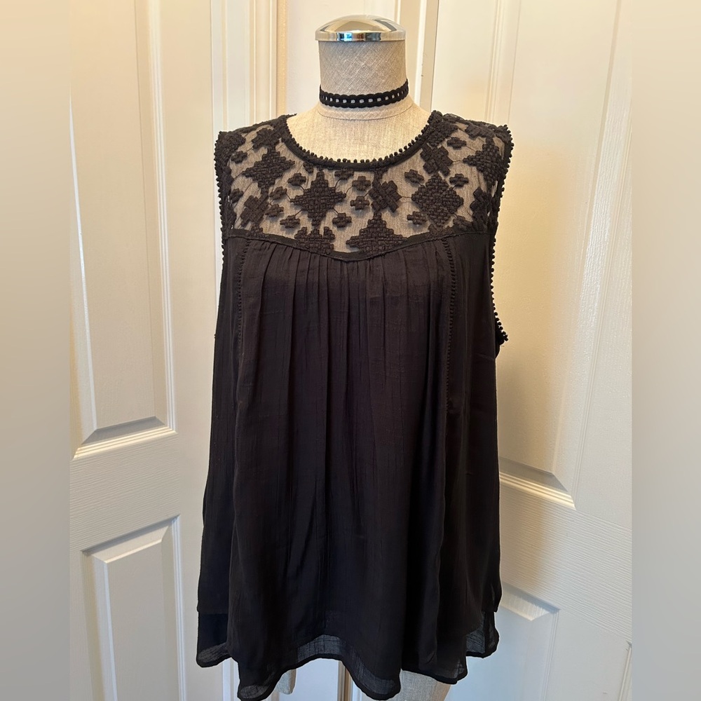 Style & Co Elegant Black Lace Women's Top